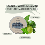 Lime Mint - Natural Deodorant Bicarb Free 100G