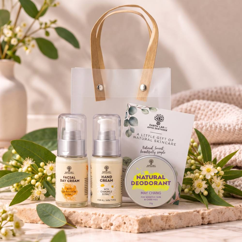Frosted gift bag with timber style handles
